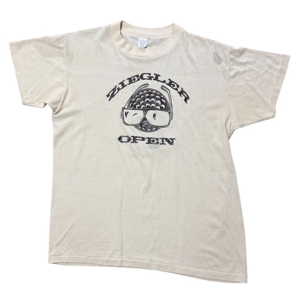 Vintage 80s Ziegler Open Golf Ball Caddie Golfing Sport Souvenir Graphic T-shirt